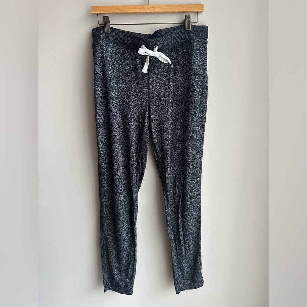 J. Crew Black Track Pants with White Drawstring